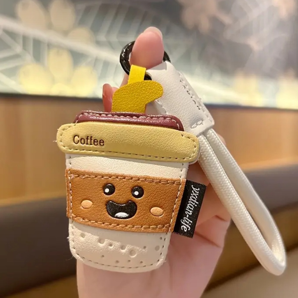 Bag Charm/Key Chain, Coffee Cup, NEW,